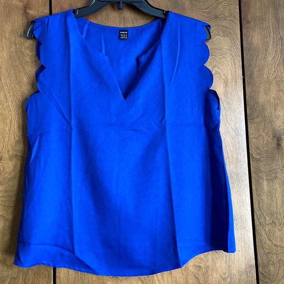 royal blue ruffled dress shirt - Picture 1 of 2